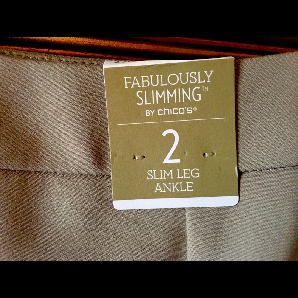 Chico’s fabulously slimming straight trouser.